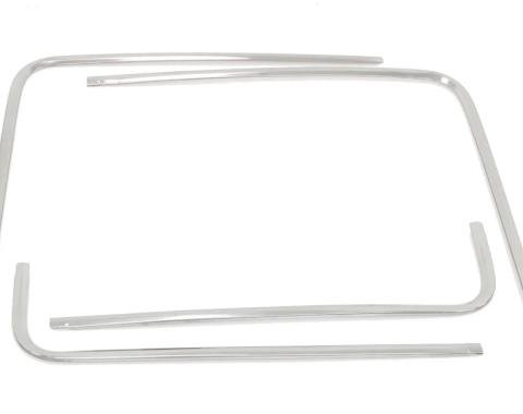 AMD Back Glass Molding Set, 4pcs, 68-69 Fairlane Torino Cyclone 670-8468-S
