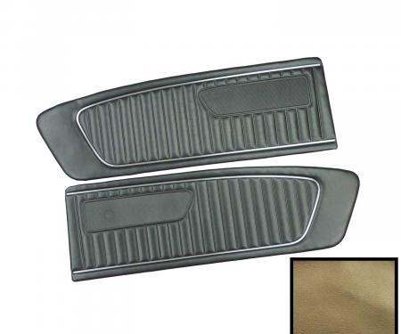 PUI Interiors 1966 Ford Mustang Standard Ivy Gold Front Door Panels D665
