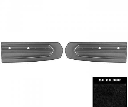 PUI Interiors 1967 Ford Mustang Standard Black Front Door Panels D670