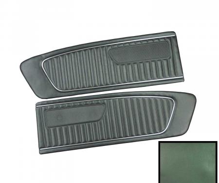 PUI Interiors 1966 Ford Mustang Standard Turquoise Front Door Panels D664