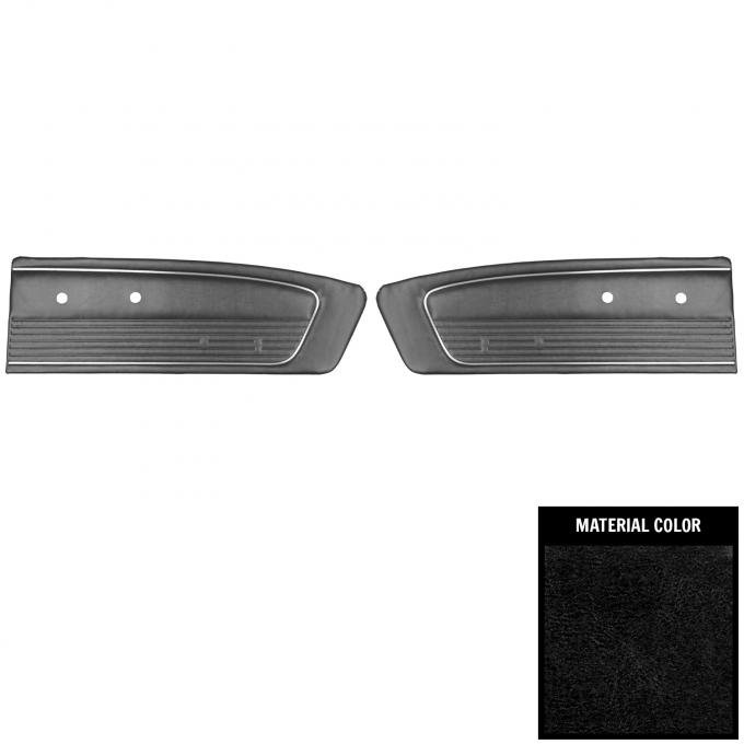 PUI Interiors 1966 Ford Mustang Standard Black Front Door Panels D660