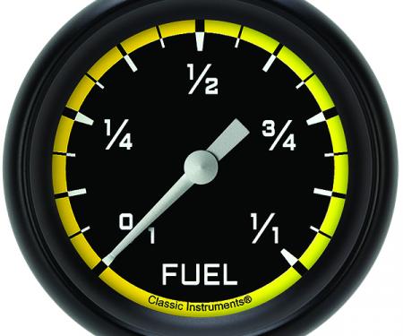 Classic Instruments Autocross Yellow 2 5/8" Fuel Gauge AX309YBPF