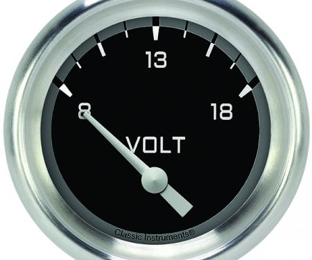 Classic Instruments Autocross Gray 2 5/8" Volt Gauge AX230GAPF