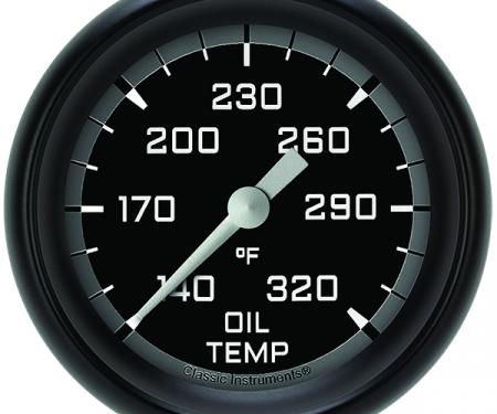 Classic Instruments Autocross Gray 2 5/8" Oil Temperature Gauge AX328GBPF