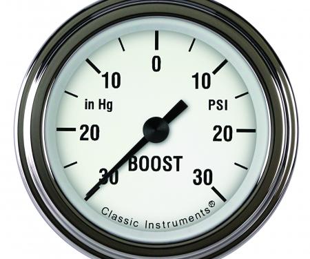 Classic Instruments White Hot 2 1/8" Boost/Vac Gauge WH141SLF