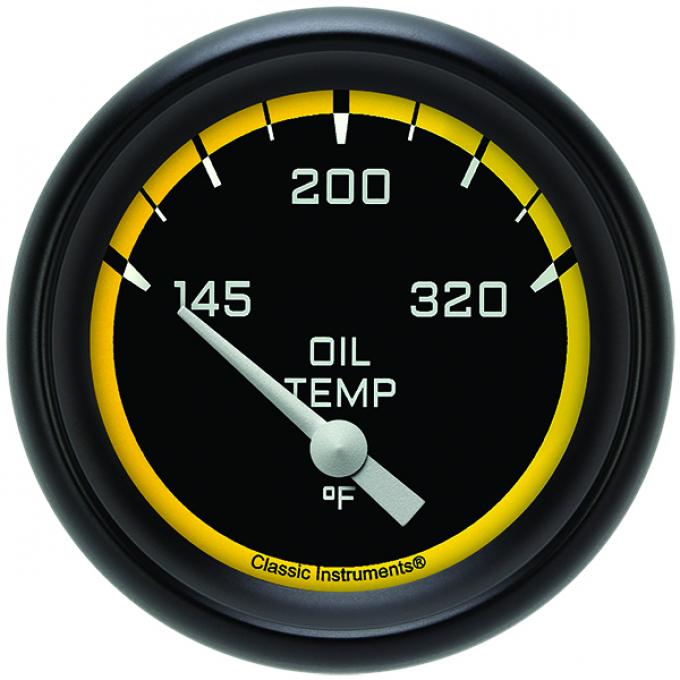 Classic Instruments Autocross Yellow 2 5/8" Oil Temperature Gauge AX228YBPF