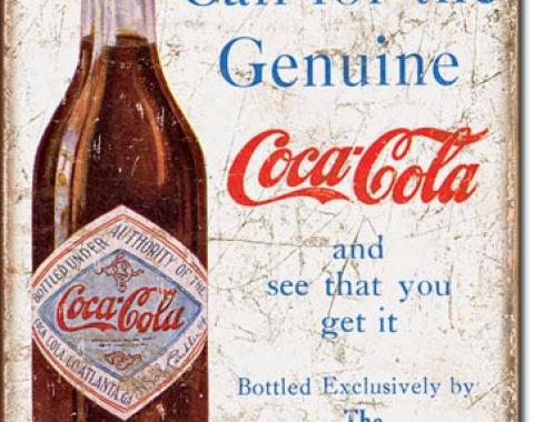 Tin Sign, COKE - Call for the Geniune