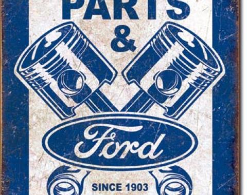 Tin Sign, Ford Service - Pistons