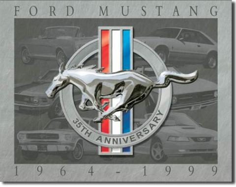 Tin Sign, Mustang - 35th Anniversary