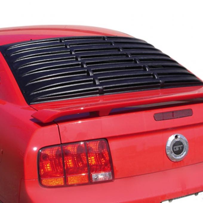 Mustang Rear Window Louver, Black ABS Textured, 2005-2014