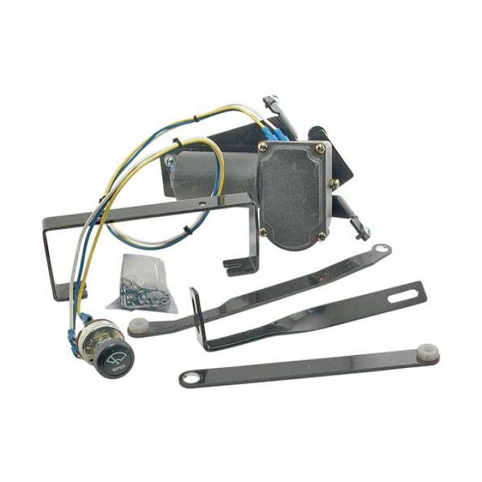 Ford Pickup Truck Electric Wiper Motor Conversion Kit - 12 Volt - To Replace Factory Electric Motor - Will Not Fit WithFactory Radio