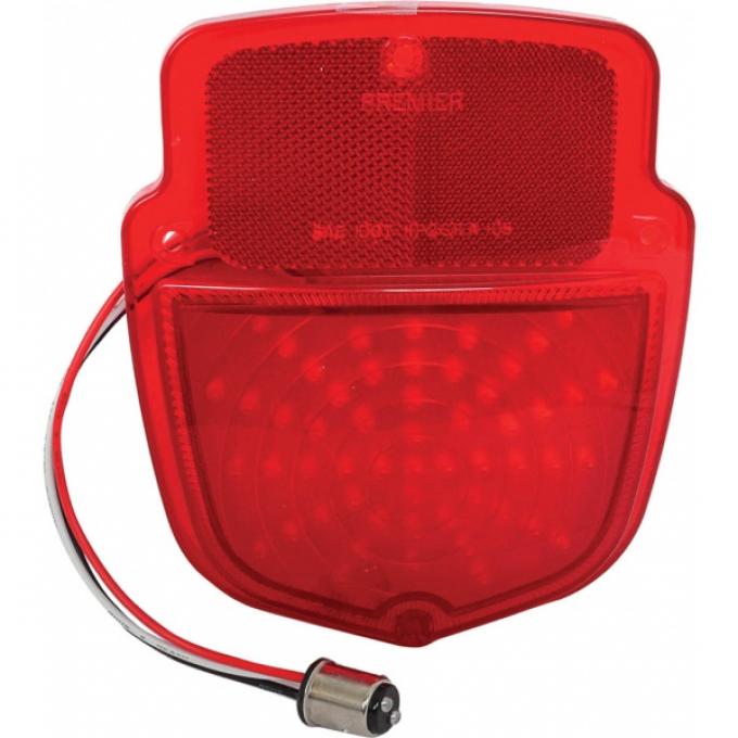 Ford Pickup Truck Tail Light Lens - Right - 12 Volt - Shield Type - Red Polycarbonate Lens - 54 LEDs - Flareside Pickup