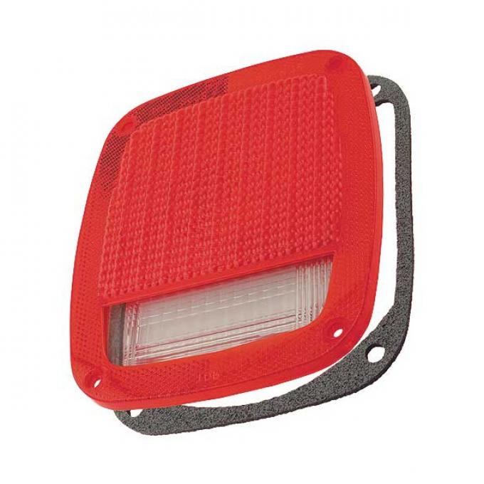Ford Pickup Truck Tail Light Lens - Square - 5-3/4 X 6-11/16 - Includes Backup Lens - Flareside Pickup - F100 Thru F250From Serial #020,000