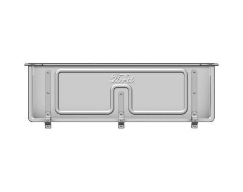 Ford Pickup Truck Tailgate - Die Stamped Steel - Authentic Ford Script - Includes Hinge Straps