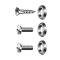 Model A Ford Floorboard Cover Plate Mounting Kit - 6 Pieces