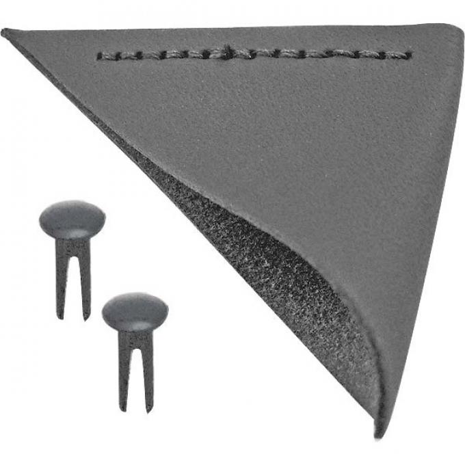 Model T Ford Hood Corners - Leather - Includes Rivets