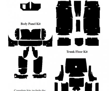 Insulation Kits, Master Kit, 5 Kits, For Convertible, 1961-63