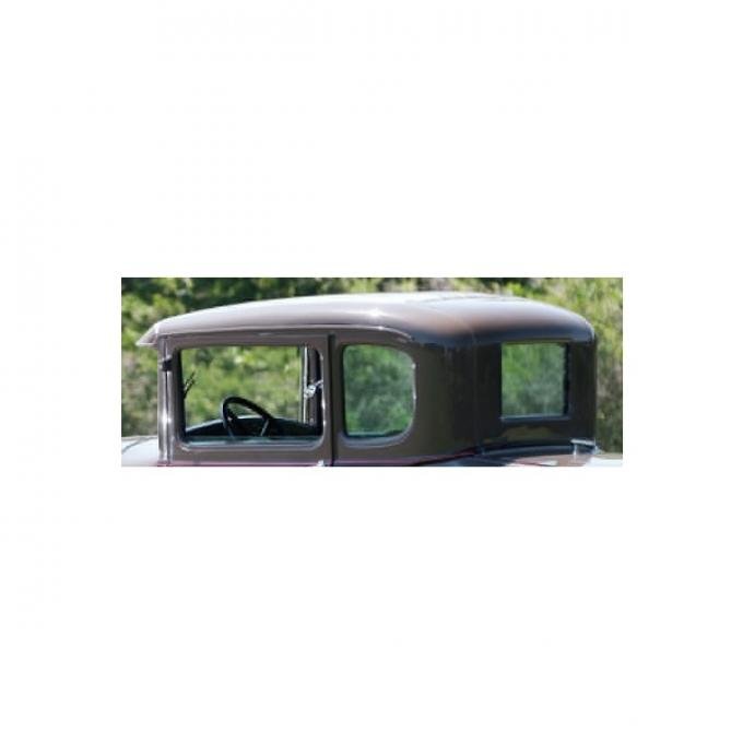 Model A Ford Window Glass Set - Standard Coupe (45B-Std) & Deluxe Coupe (45B-Del) - Concours Quality