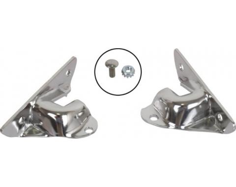 Radiator Support Rod Brackets - Stainless Steel - Ford Passenger Except 39 Deluxe