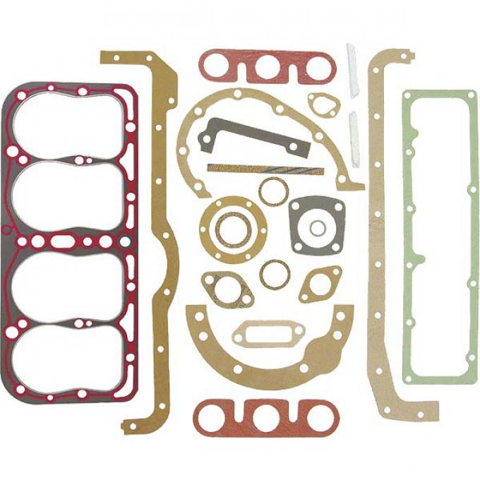 Model A Ford Engine Gasket Set - 22 Pieces - With Silicone Seal Head Gasket
