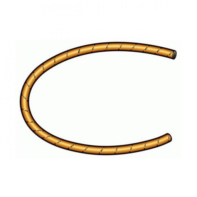 Model T Spark Plug Wire, Bulk, 9mm Orange With Black Tracer, 1909-1927