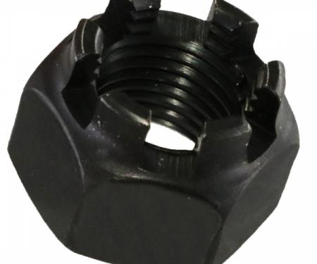 Main Bearing Cap Bolt Nut - Castle Nut - Black Oxide - 1/2-20 - 4 Cylinder Ford Model B & Ford Flathead V8 Except 60 HP