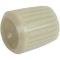 Radio Knob - Shaft Flat On 1 Side - Ivory Plastic With Ivory Insert