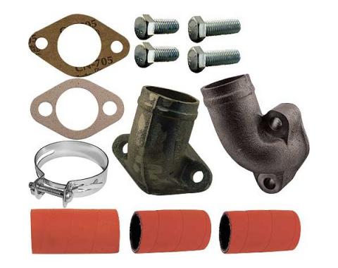 Model T Cylinder Head Water Connection Inlet & Outlet Kit, 1909-1927