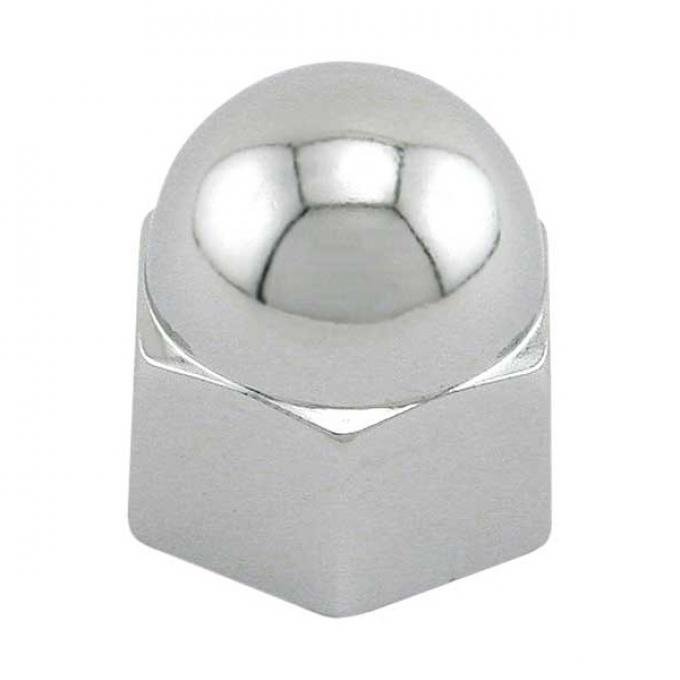 Cylinder Head Acorn Nut Cover - Chrome - 1/2 Across Flats