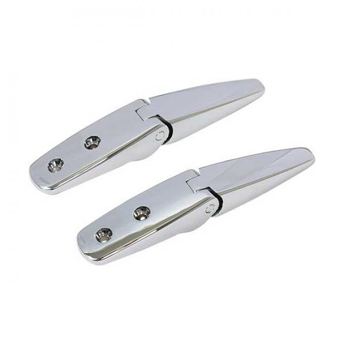 Ford Mustang Rear Window Louver Hinges - Stainless Steel