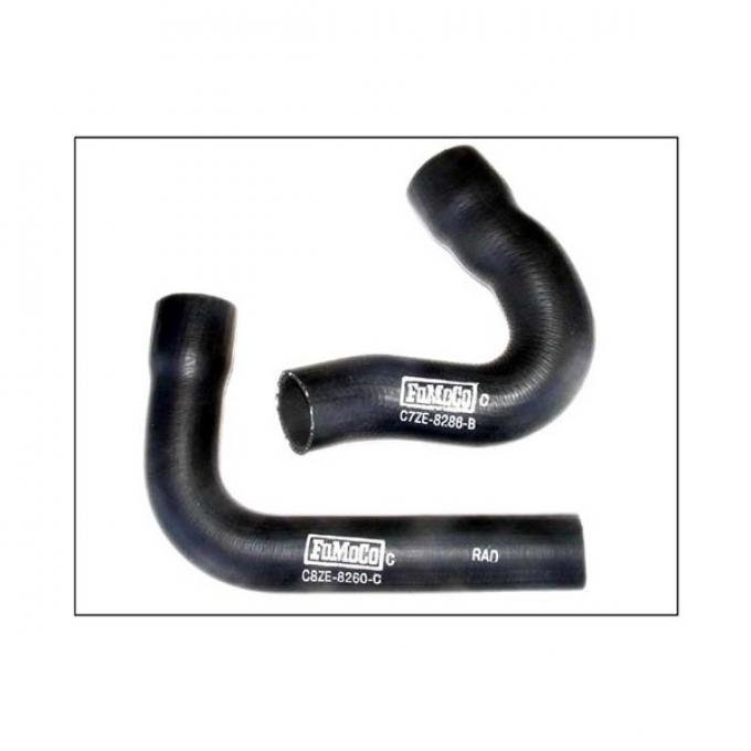 Ford Mustang Radiator Hose Set - 2 Hoses - Script - 390 Or 427 Or 428 V-8