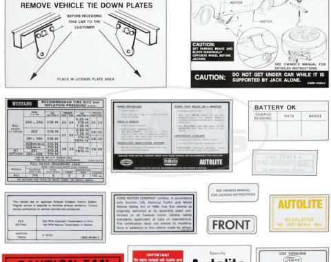 Decal Kit - 1969 Mustang