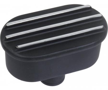 Ford Finned Billet Aluminum PCV Breather, Black Finish