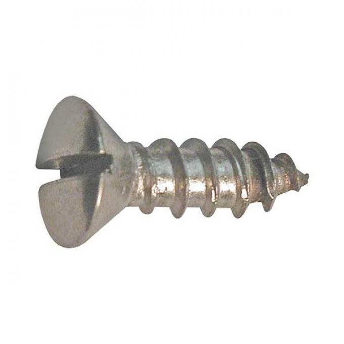 Oval Head Sheet Metal Screw - Slotted - 8 X 1/2 - StainlessSteel