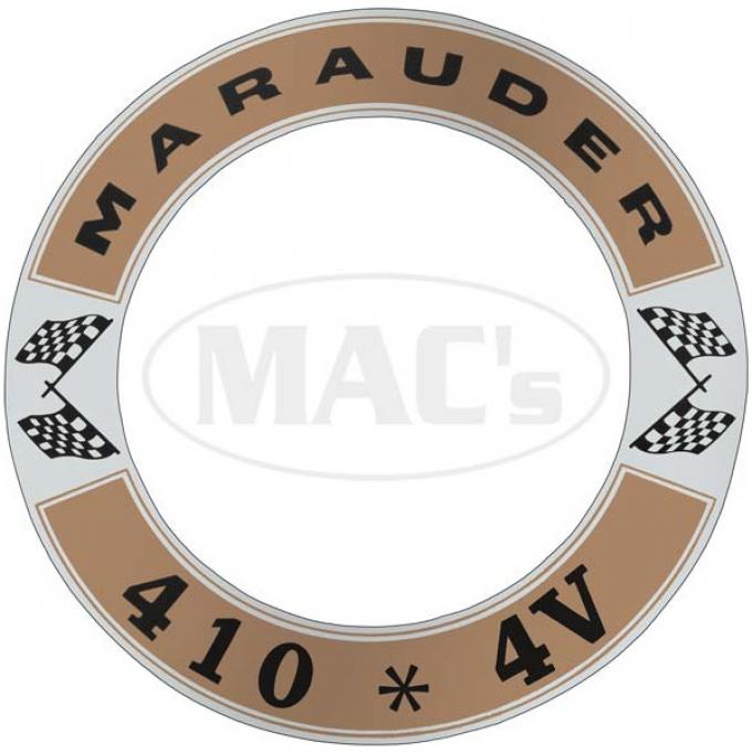 Air Cleaner Decal - Marauder 410 *4V