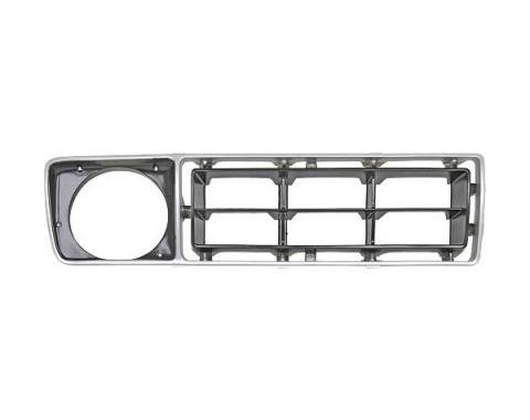 Ford Pickup Truck Grille Shell Insert - Right Side - Argent& Black - F100 Thru F350