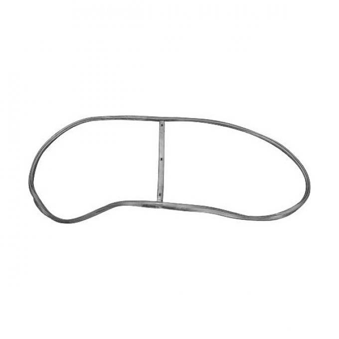 Windshield Seal - Rubber - Bonded - Mercury Convertible With Groove For Chrome Strip