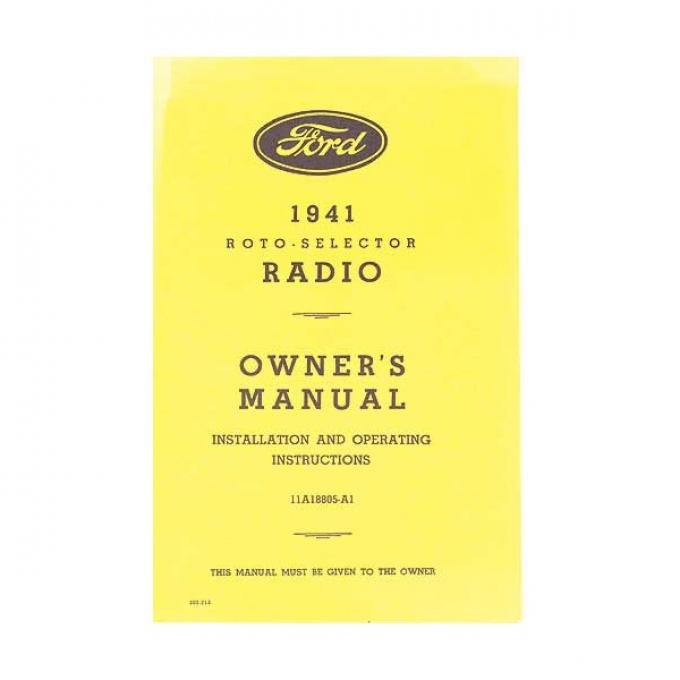 Radio Installation Handbook - Fold-Out Brochure - Ford