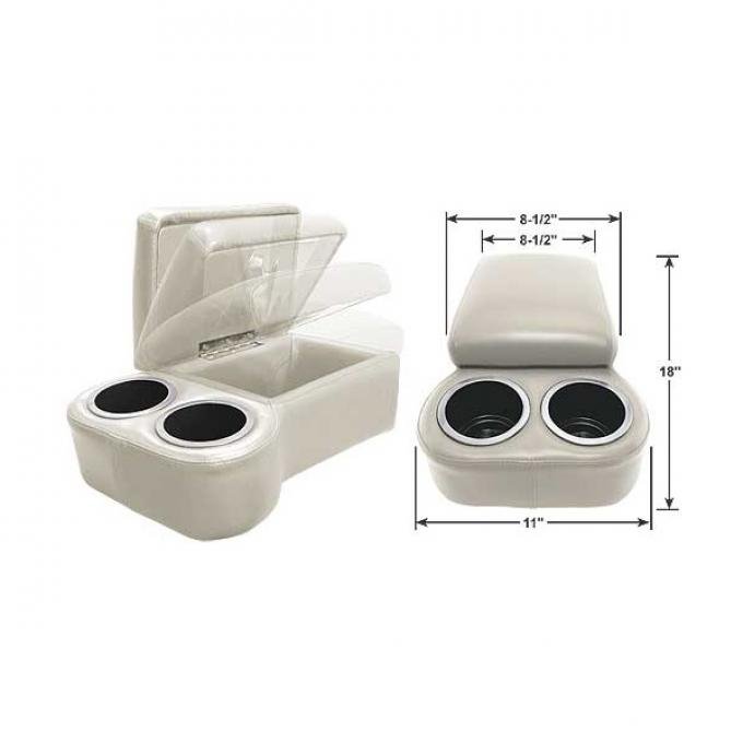 BC Seat Cruiser Console - 18 " x 11" x 7" - White
