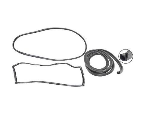 Ford Pickup Truck Cab Weatherstrip Kit - Without Chrome Windshield Mouldings - F100 Thru F250 Ranger