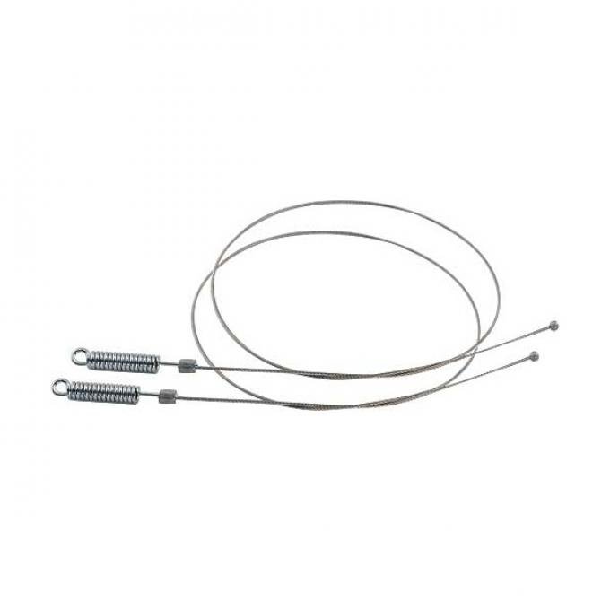 Ford Mustang Convertible Top Side Tension Cables - Spring Type