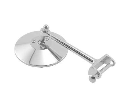 Hinge Pin Mirror - Chrome With Stainless Head - 2 Hinge - Right Or Left - Ford Coupe & Ford Sedan