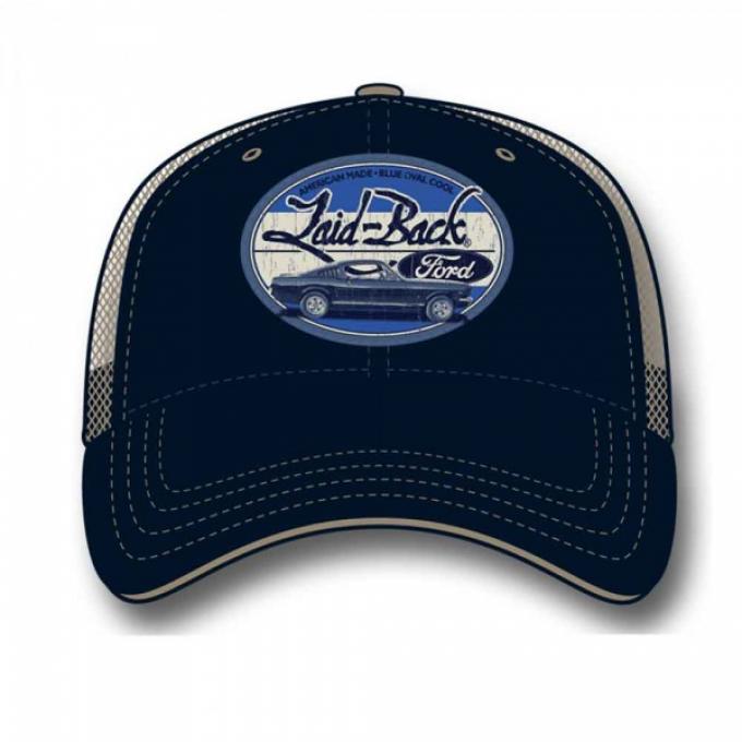 Laid Back Garage Blue Oval Cool Hat