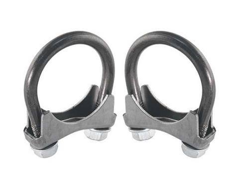 Ford Mustang Exhaust Tip Trim Clamps - 2 Diameter - MustangWith Dual Exhaust