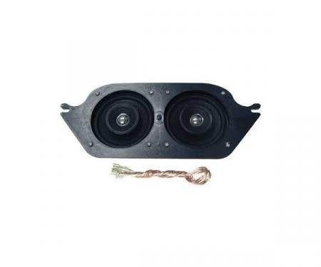 Ken Harrison Speaker Assembly, w/ Dual 4" Speakers, 67-68 Mustang