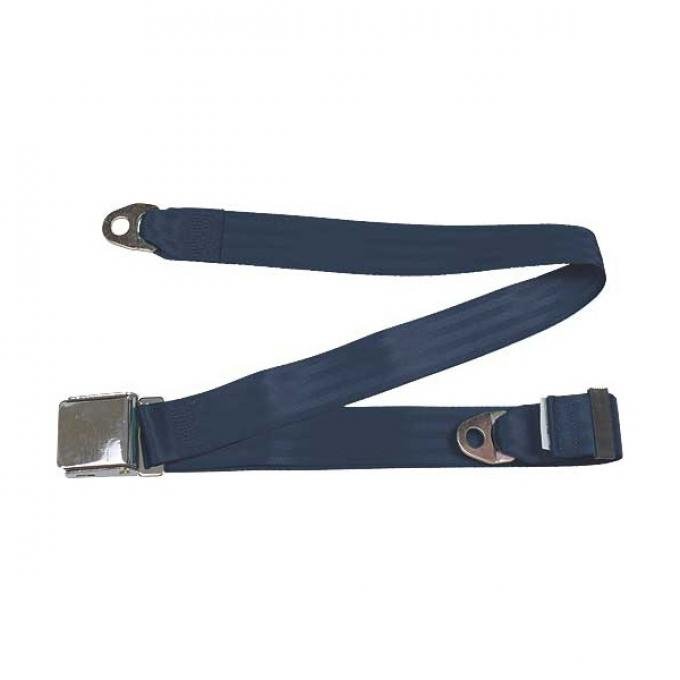 Seatbelt Solutions Universal Lap Belt, 74" with Chrome Lift Latch 1800744004 | Dark Blue