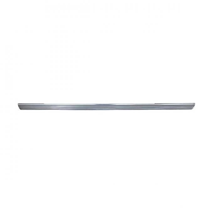 Ford Mustang Rocker Panel Moulding - Right - Polished Aluminum With Black Paint