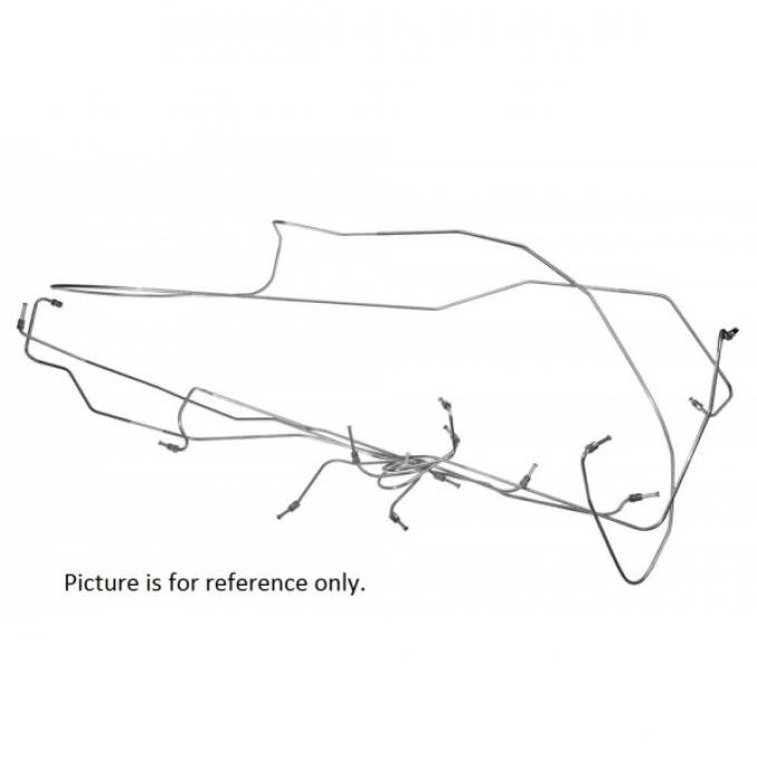 Brake Line Kit - Stainless Steel - Power Drum Brakes - FordGalaxie Except High Performance 390, 406 & 427