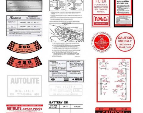 Thunderbird Deluxe Decal Kit, 1970