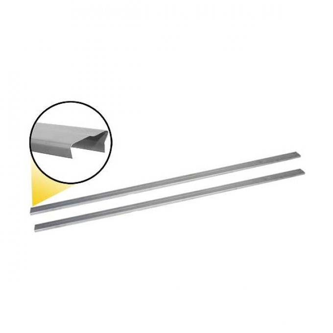Model A Ford Running Board Trim Set - Stainless Steel - 2 Pieces - 1931 Only